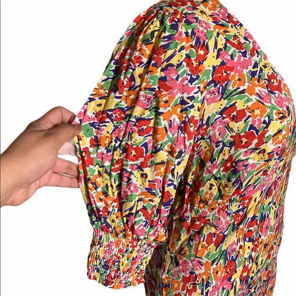 Rixo X Target Multicolor Floral Puff Sleeve Dress - Picture 7 of 7